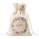 Canvas Christmas Santa Sack Gift for Kids Drawstring Bag for Storage Use--P