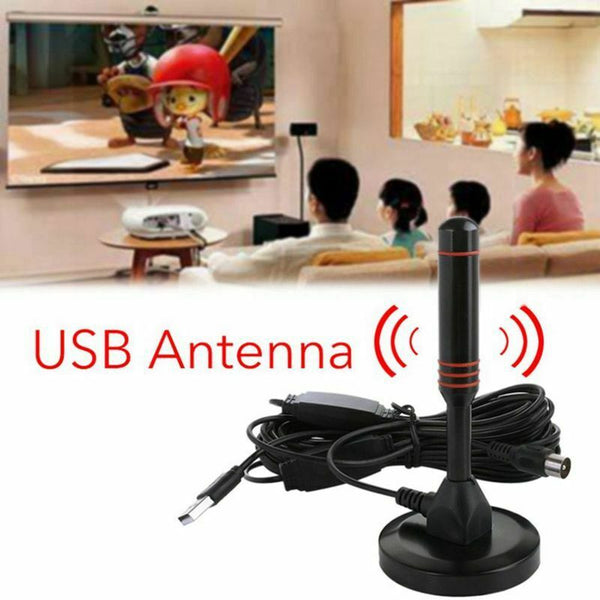 Portable Size 25DB 1080P Antena Digital HDTV Antenna Indoor Signal Flat TV  C3B2