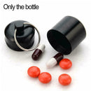 Mini Waterproof Metal Medicine Pill Box Case Bottle Black Container Keychai M5V9