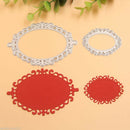 2pcs Oval Cutting Dies Album Decor Scrapbooking DIY Template Lace Card Carft New