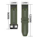 Silicone Band for Garmin Fenix 6 5 Forerunner 935 Quatix 5 (Army Green) A