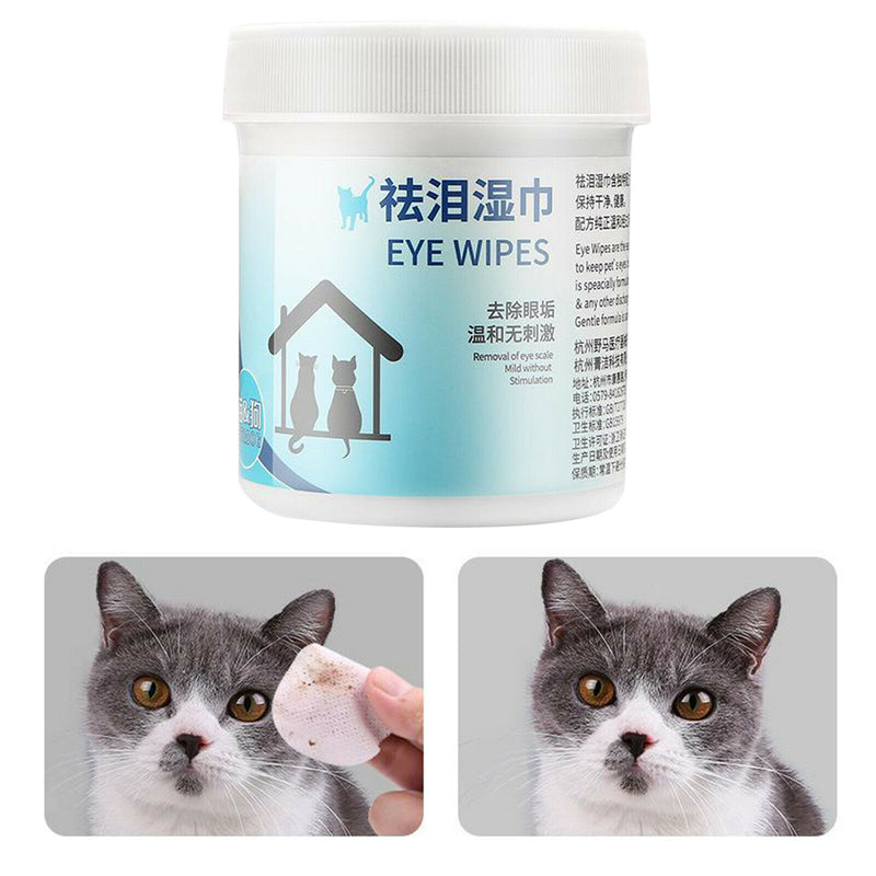 100x Dogs Puppy Eye Tear Stain Remover Natural Pet Gentle Cleaning Wipes