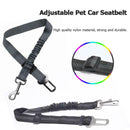 Adjustable Pet Seat Belt Dog Car Seatbelt Elastic Reflective Rope (Black) A