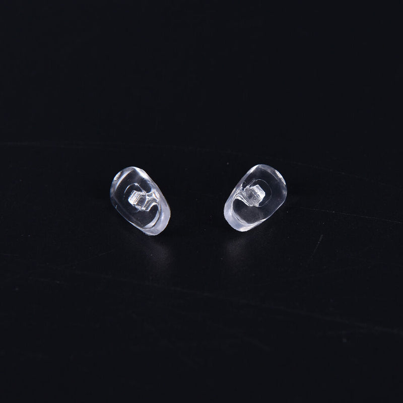 50 Pairs Screw-On Oval Silicone Nose Pads for Glasses Eyeglas Bj