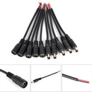 5pair Security 5.5x2.1mm Male+Female DC Power Socket Plug Connector Cable Wir Nw