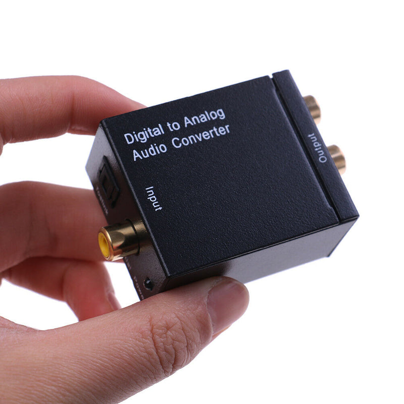 Optical coaxial toslink digital to analog audio converter adapter RCA L/R FT