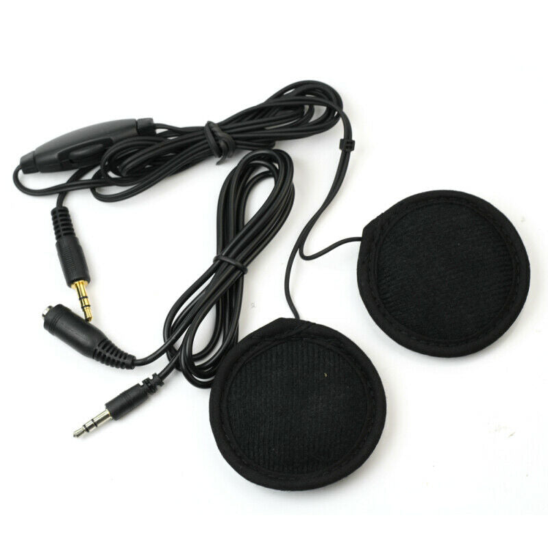 New 3.5mm Motorbike Helmet Speakers for MP3 Motorcycle Bike with Volume C VEP