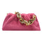 Women Cloud Handbags Plush Soft Thick Chain Shoulder Underarm Bags (Pink)