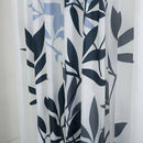 180 x 180Cm Modern Polyester Fabric Shower Curtain With Hooks Leaves Printe