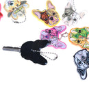 5pcs Mixed Puppy Pug Dog Key Cover Cap Keychain Key Ring Key Case Unisex Gif Gw