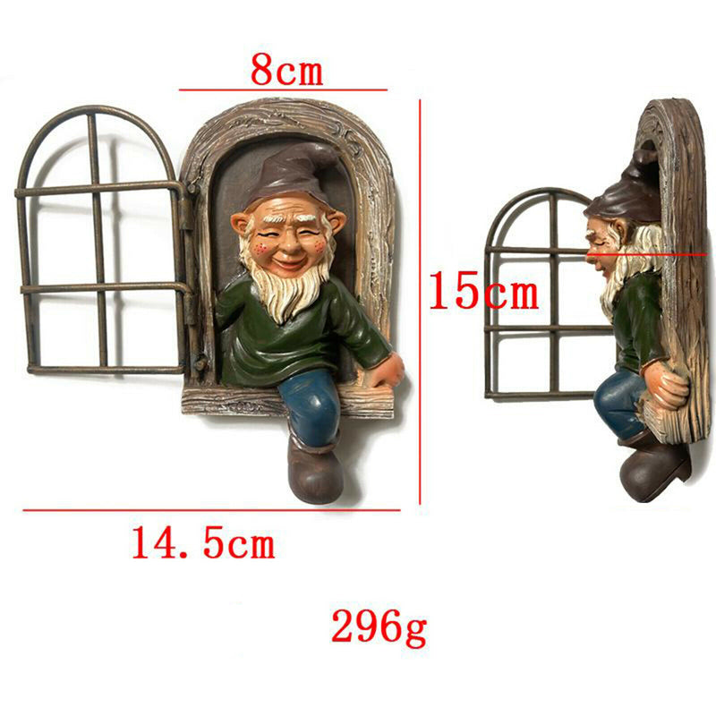 2pcs Tree Sculpture for Garden Decoration - Whimsical Tree face Statue Ornament