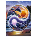 DIY Diamond Painting Cross Stitch Dolphins Needlework Mosaic Home Decor