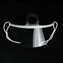 1pc Reusable Anti-Fog Clear PET Mouth Shield for Restaurant Beauty Salon A