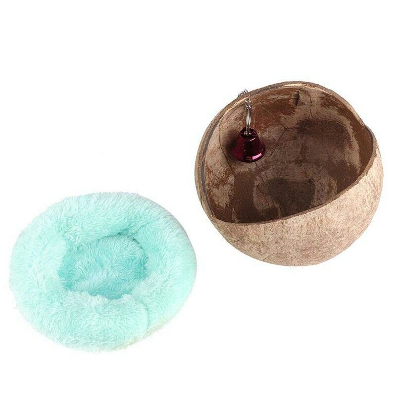 Bird Nest Hanging Natural Coconut Shell Birds House Hut Breeding Nesting Bi