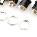 10x 5.5mm*2.1mm Male DC Power Plug Connector Screw Lock Female Panel Socket FT