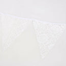 12 Flags White Lace Flag Banner  Pennant Wedding/Birthday Party Decor