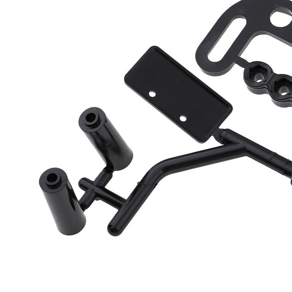 1/10 RC Racing Drift Car Accessories - Double Tip Pipes with License Bracket