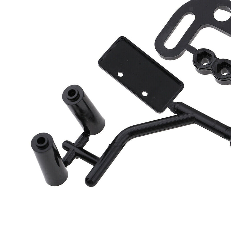 1/10 RC Racing Drift Car Accessories - Double Tip Pipes with License Bracket