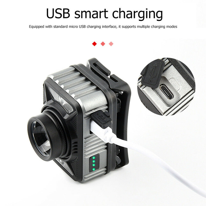 Waterproof XHP50 Zoom LED Headlight Fishing Torch Head Lamp for Outdoor Hiking