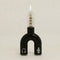 3.5mm Black Stereo Splitter to Mic Headset Jack Plug Adapter For Phone Pretty