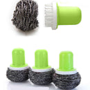 1X(Steel Ball Brush Cleaning Brush Strong Decontamination Cleaning Brush Sc
