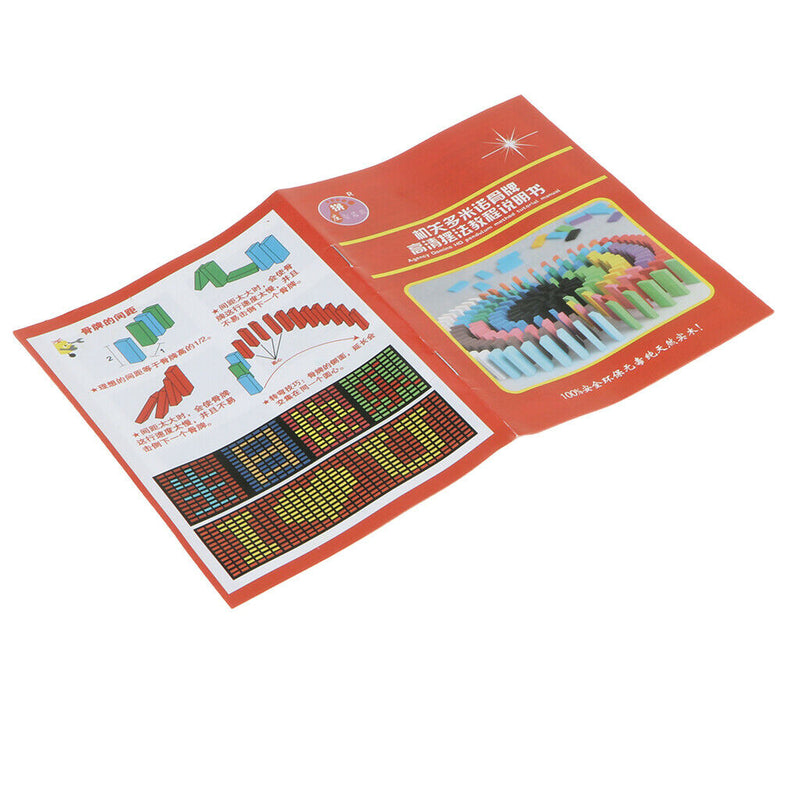 Dominos Instruction Book with 90 Puzzle - Dominoes Blocks Tumbling Game Toys