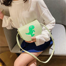 Kids Shoulder Bag Cartoon Cute Purse Leather Mini Messenger Handbag (Green)