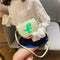 Kids Shoulder Bag Cartoon Cute Purse Leather Mini Messenger Handbag (Green)