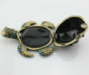 Gift Storage Organizer Turtle Jewelry Box Trinket Case  Crystals Ceramics Animal