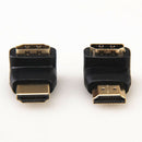 90 Degree + 270 Degree HDMI Male to Female Right Angle Connectors Adapte WBU