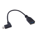 20Cm 90 Degree Angled Usb Type C 3.1 Male To Usb Type A 3.0 Female Otg Data E8D1