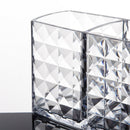 Transparent Acrylic Desktop Organizer Storage Box Makeup Brush Holder 3 Slot