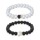 2X King Queen Crown Couple Bracelets His And Her Friendship Beads Bracelet Gift