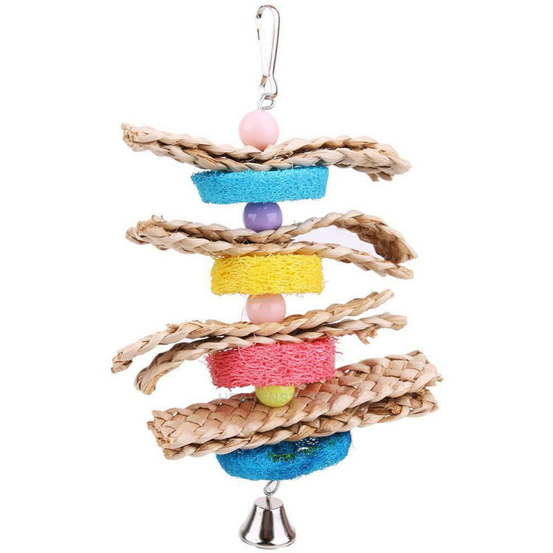 Parrot Toys Pet Bird Bites Climb Chew Toys Parakeet Budgie Hanging Swing hv2n