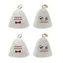 4Pcs/Set Sauna Hat Russian Banya Hat With Embroidery, Wool Sauna Hat for Men