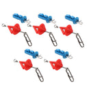 10 Pieces Impact Bait Fishing Release Clips Fishhook Remover Bait Locking Blue &