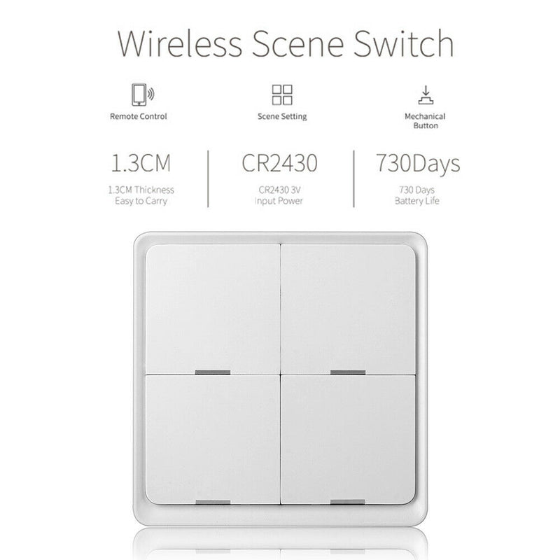 Smart Home Light Wifi Switch 4 Gang Wireless APP Remote Control Touch Panel A