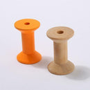 200x Wooden Empty Thread Spool DIY Reel Bobbin Sewing Tool Natural Color 15x13mm