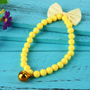 Pet Dog Cat Jewelry Acrylic Beads Necklace Bowknot Collars With Bells