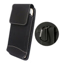 For 5.5 Inch Phone Belt Bag Black Flip Holder Pouch Universal w/ Carabiner Hook