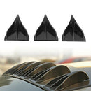 1X Vortex Generator Shark Fin Spoiler Wing Black Look Tail Line For Car Roof BX