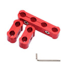 12 PCS Red Aluminum Engine Spark Plug Wire Separator Divider Organizer Clamp Kit