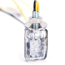 2X 6LED Motorcycle Mini Amber Turn Signal Lights Blinkers Indicators Black OZ