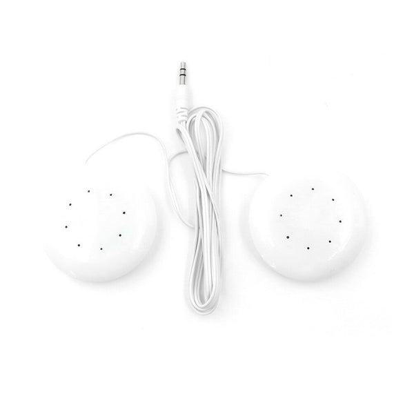 Mini White Dual Stereo 3.5mm Pillow Speaker For MP3 MP4 Player Phone CD Rad ï¼D