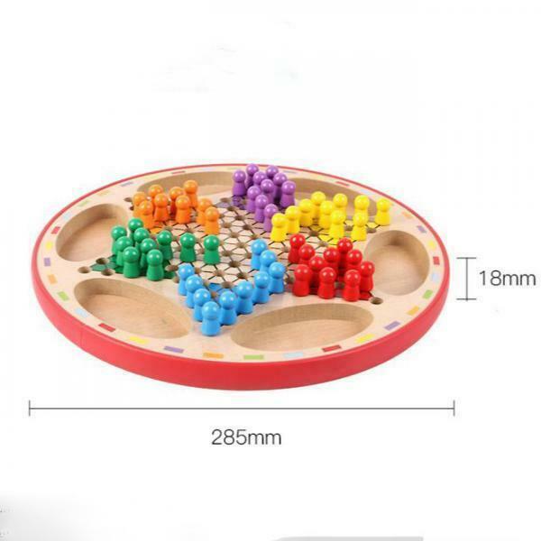 Wood Chinese Checkers Jump Game tiaoqi Game Children educational chess toys