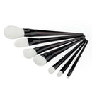 Pro 7Pcs Makeup Brushes Set Black White Powder Foundation Blush Brush Tool A