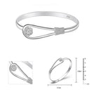 GroÃŸe Frauen Armband Versilbert Kreis Rose Manschette Armreif Schmuck  X**Rlj
