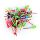 50 Pcs Multi Color Plastic Golf Tees 72mm Durable Rubber Cushion Top Golf Tee MO