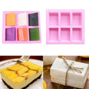 6 Cavity Plain Rectangle Soap Mold Silicone DIY Making Cake Tool Silicone