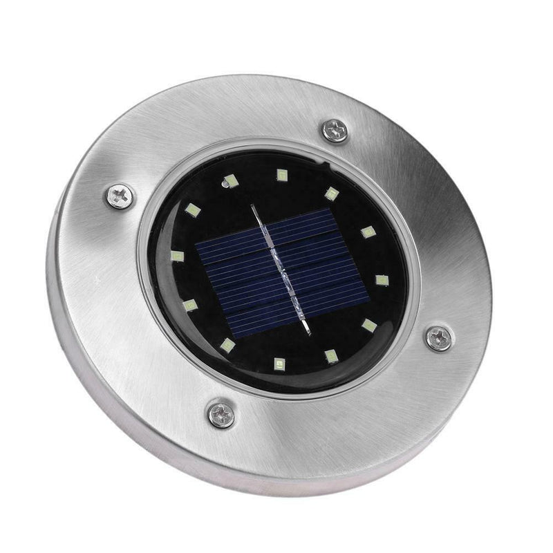 12 LED Solar Buried Light Path Waterproof Underground Lamp(4pcs/Warm White)